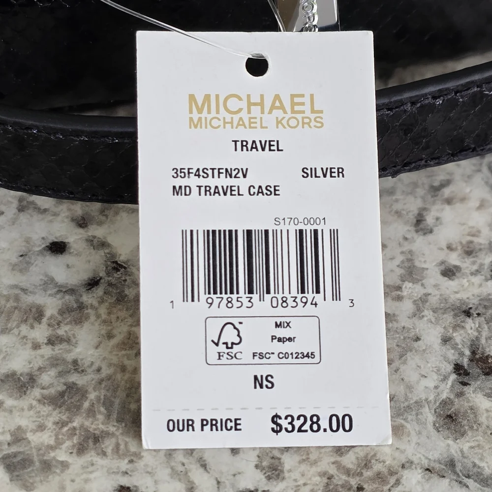 Michael Kors Logo Medium Black Travel Case